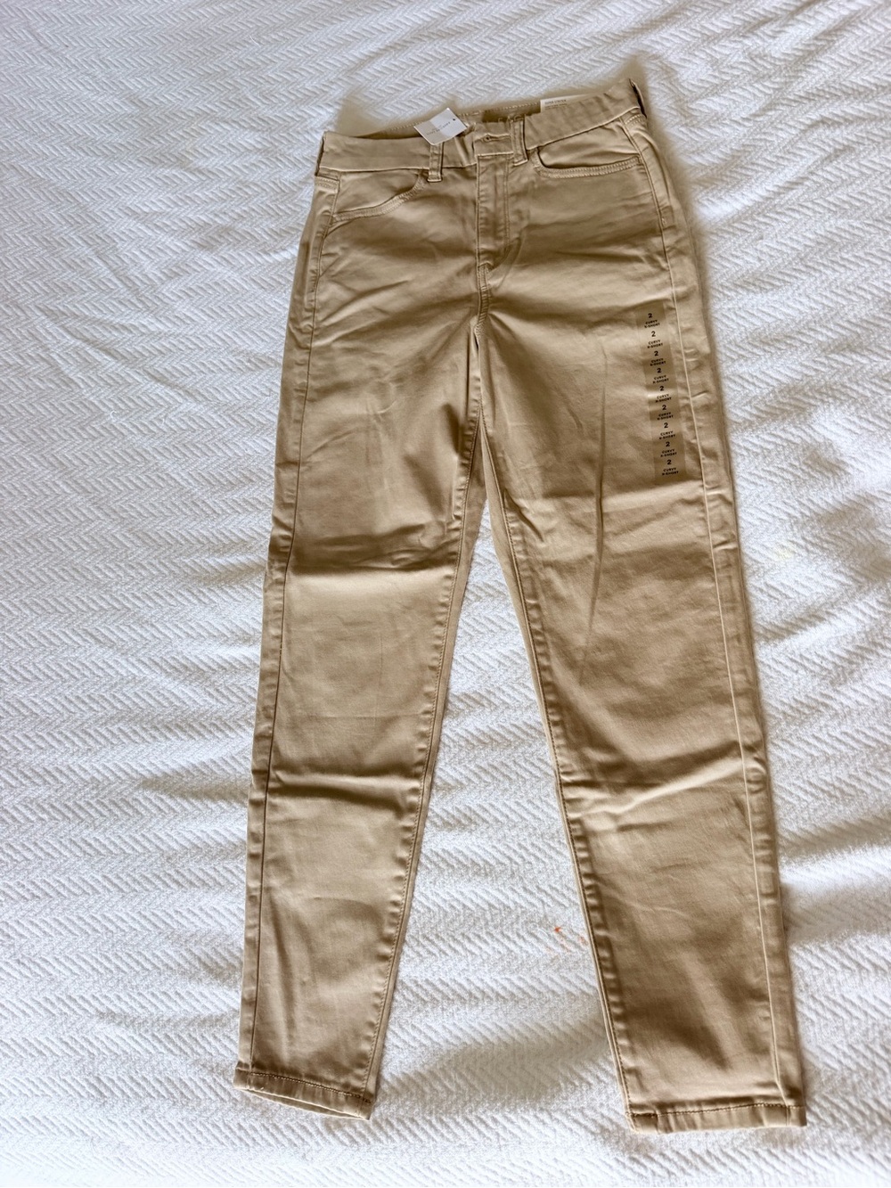NWT American Eagle Outfitters Super Stretch High Rise Tan Jeggings Size 2